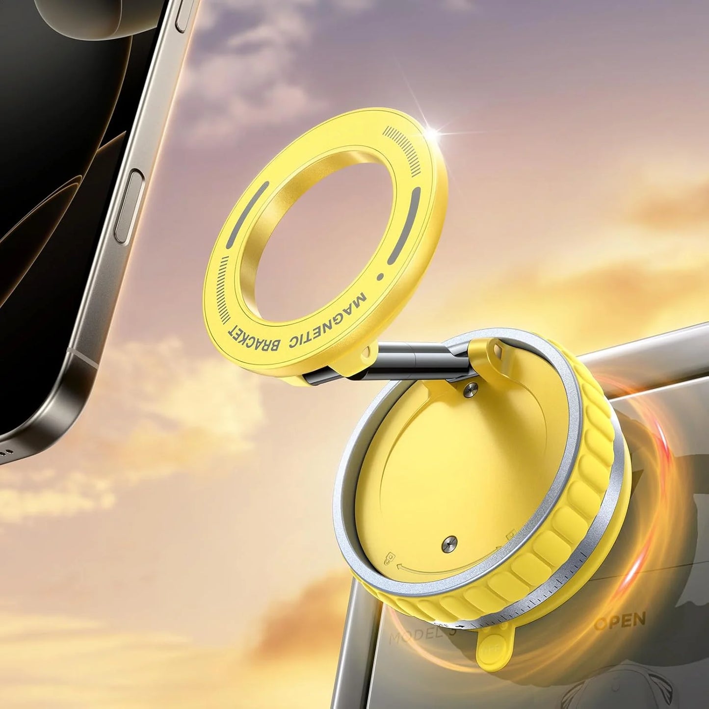 Aluminum Alloy Magnetic Car Phone Holder
